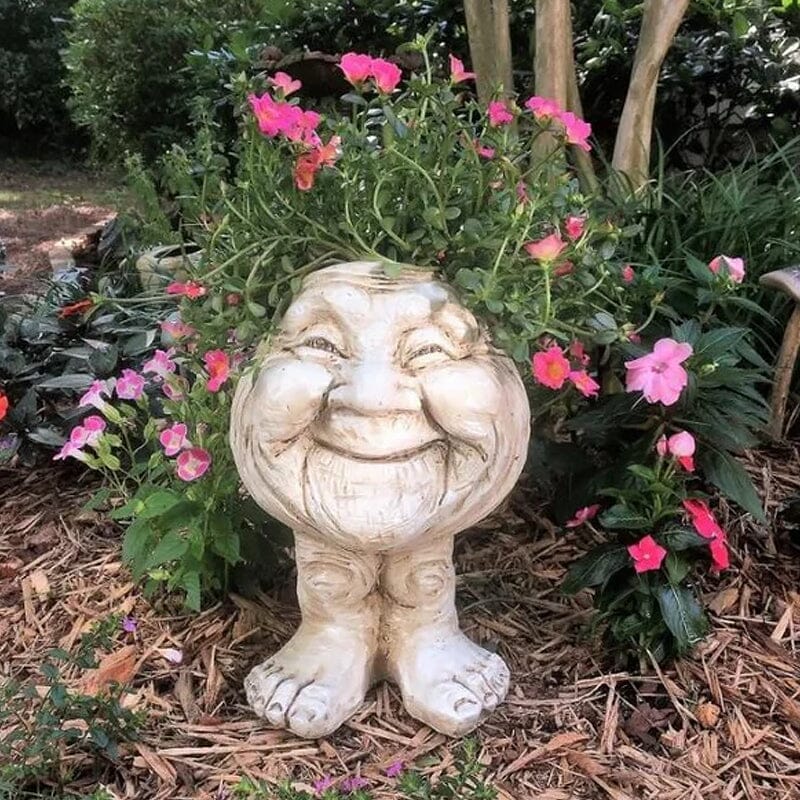 Muggly™ – Gesicht-Statue Pflanzgefäß | 50% Rabatt