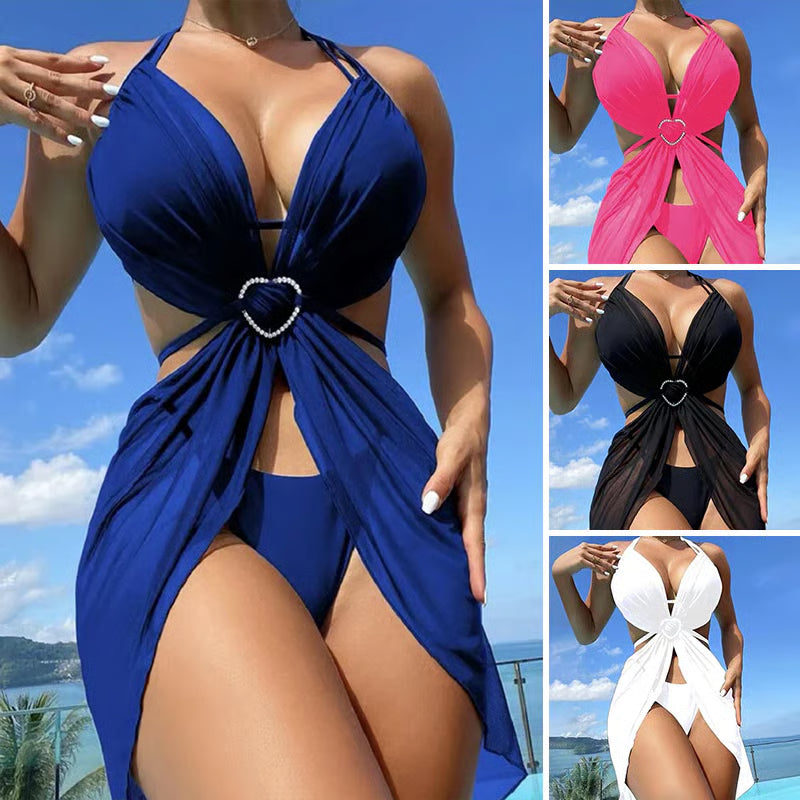 SunShape™ – Verstellbares Halterneck Bikini-Set (3-teilig) | 50% Rabatt