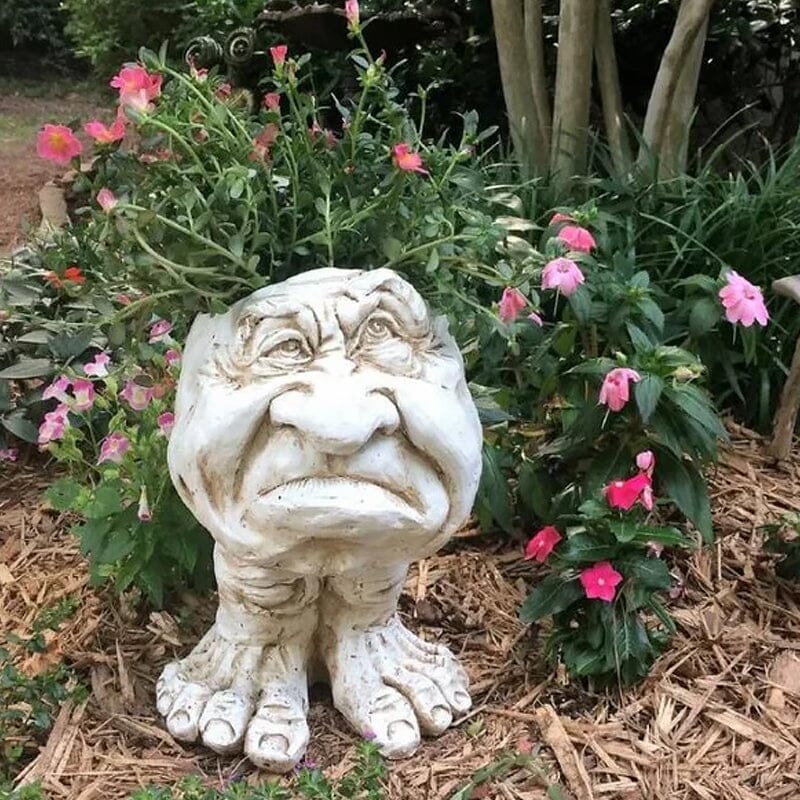 Muggly™ – Gesicht-Statue Pflanzgefäß | 50% Rabatt
