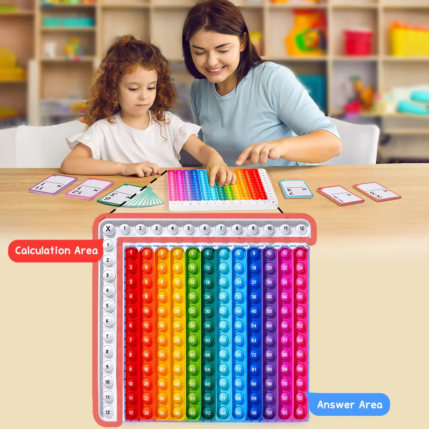 Math Flash Cards und Pop Fidget Chart