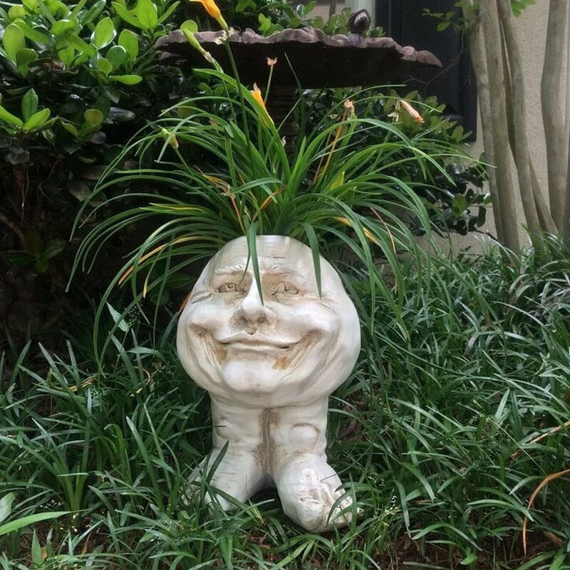 Muggly™ – Gesicht-Statue Pflanzgefäß | 50% Rabatt