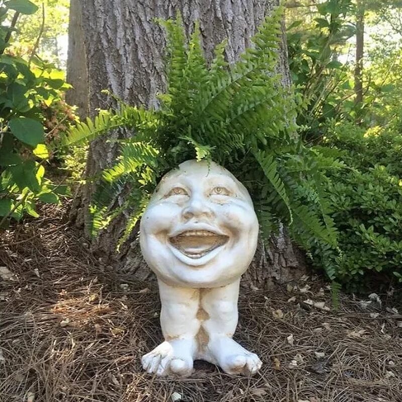 Muggly™ – Gesicht-Statue Pflanzgefäß | 50% Rabatt