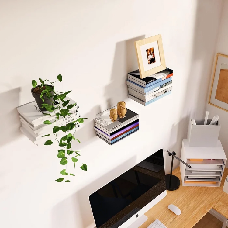 Booksy™ – Unsichtbares Wandregal, das Platz spart | 1+2 GRATIS