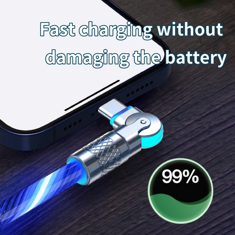 GlowCharge™ – Drehbares Kabel mit magnetischem Ladeanschluss | 1+2 GRATIS
