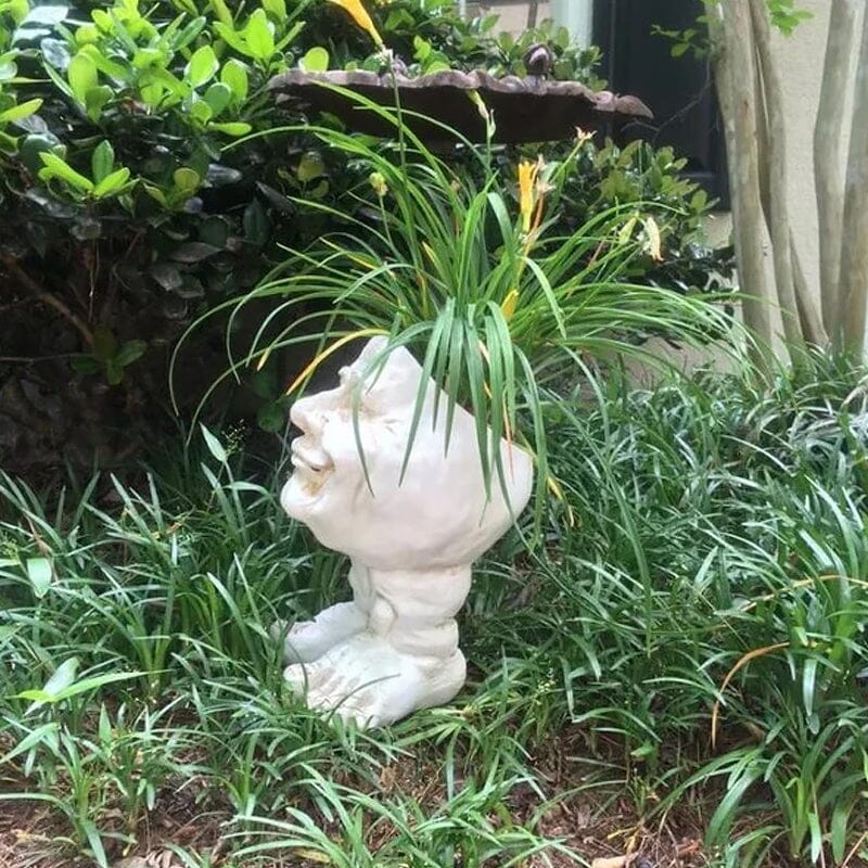 Muggly™ – Gesicht-Statue Pflanzgefäß | 50% Rabatt