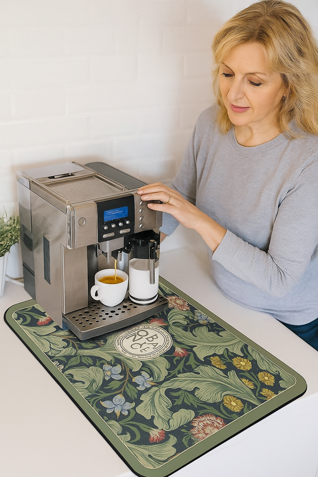 DryBloom™ – Waschbare Küchenarbeitsplattenmatte mit stilvollem Blumendesign | 50% RABATT