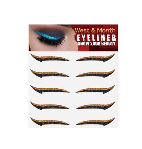GlamLash – Wiederverwendbare Selbstklebende Eyeliner- & Wimpern-Sticker mit Glitzer