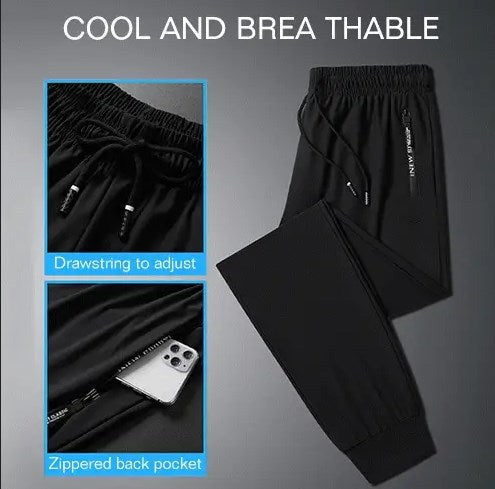FlexiSilk™ Superelastische Sporthose aus neutralem Ice Silk