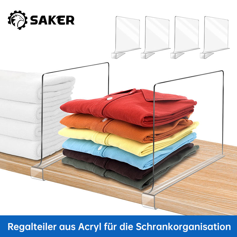 Regalteiler aus Acryl für die Schrankorganisation