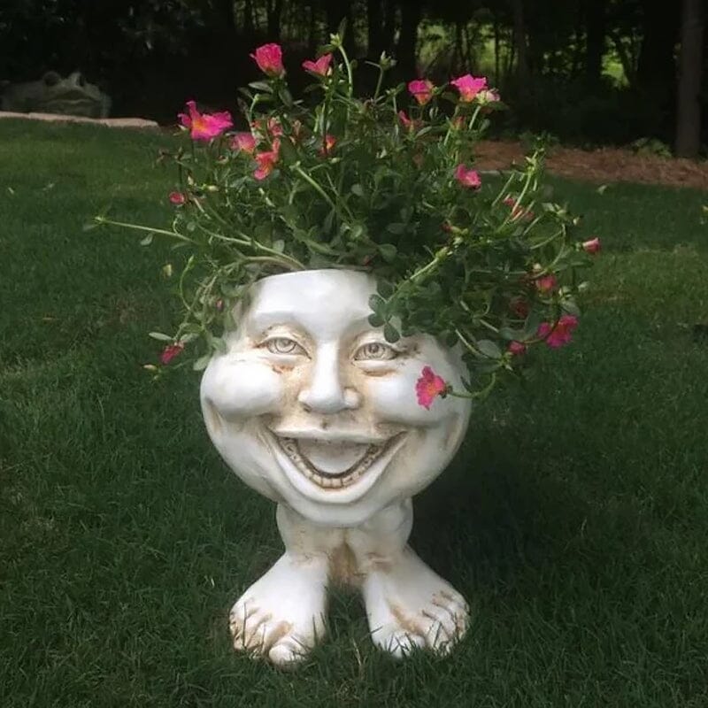Muggly™ – Gesicht-Statue Pflanzgefäß | 50% Rabatt