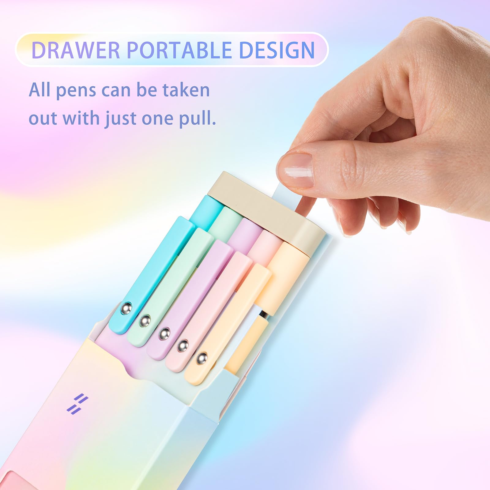 PenLux® 5-teiliges Gelstift-Set mit Farbverlauf | 50% RABATT