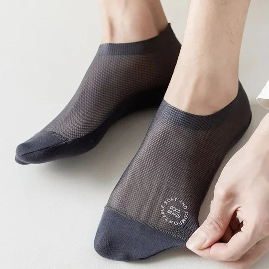 🔥Ultradünne Liner-Socken, rutschfeste Füßlinge aus Nylon