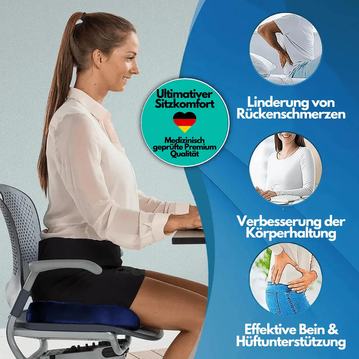 Orthopädisches 4D-Sitzkissen
