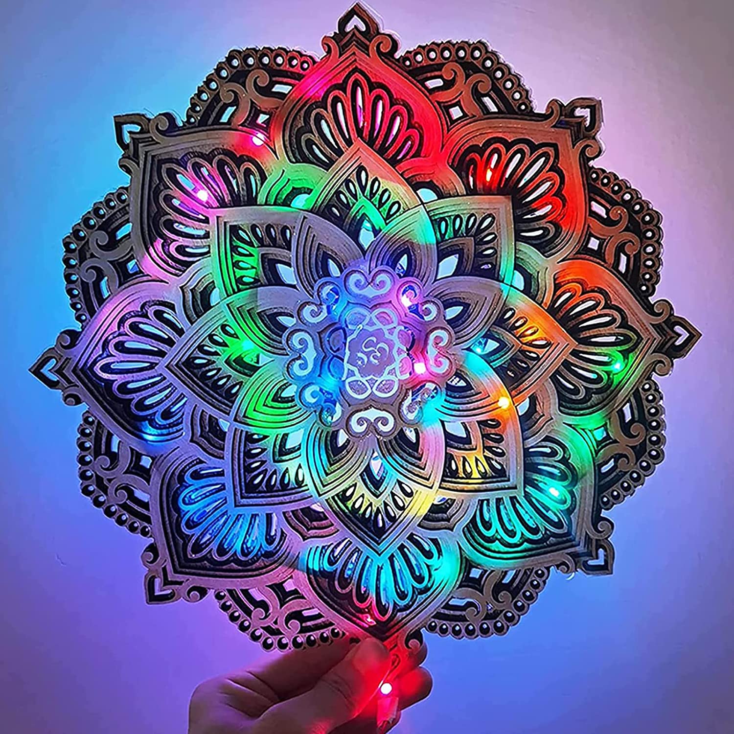 Lumora – Mandala LED Wandlampe