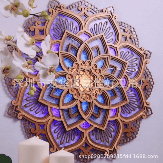 Lumora – Mandala LED Wandlampe