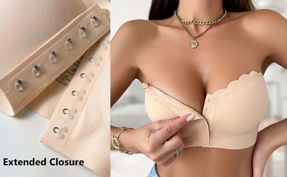 SlipFree™ – Nahtloser Bandeau-BH mit Vorderverschluss | 1+1 GRATIS