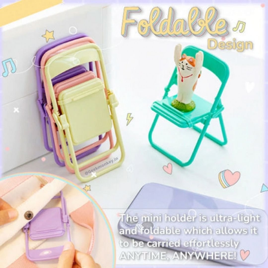 MiniSeat – Faltbarer Handyhalter im Stuhl-Design | 1+2 GRATIS