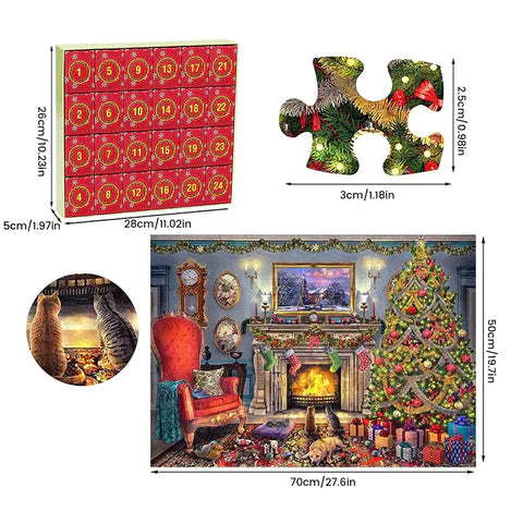 Ocerar™ Adventskalender Weihnachtspuzzle | 50% RABATT
