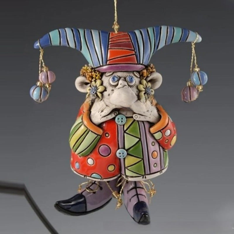 Windspiel-Clown-Dekoration aus Kunstharz