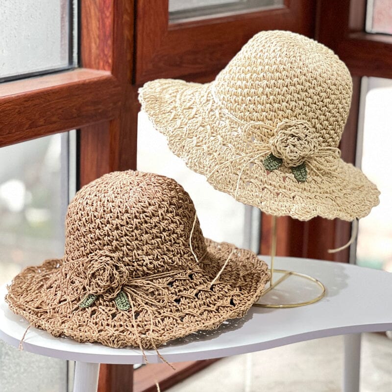 SunCharm™ – Eleganter Häkel-Strohhut mit Sonnenschutz 1 Größe | 1+1 GRATIS