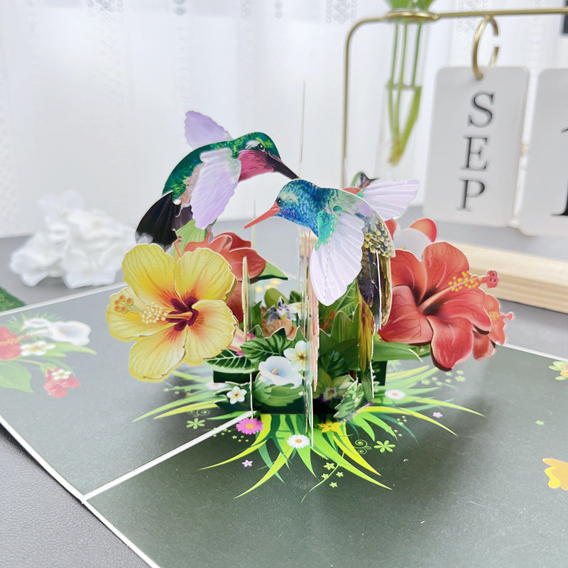 BloomLux® Handgemachte 3D‑Blumen-Grußkarte | 1+2 GRATIS