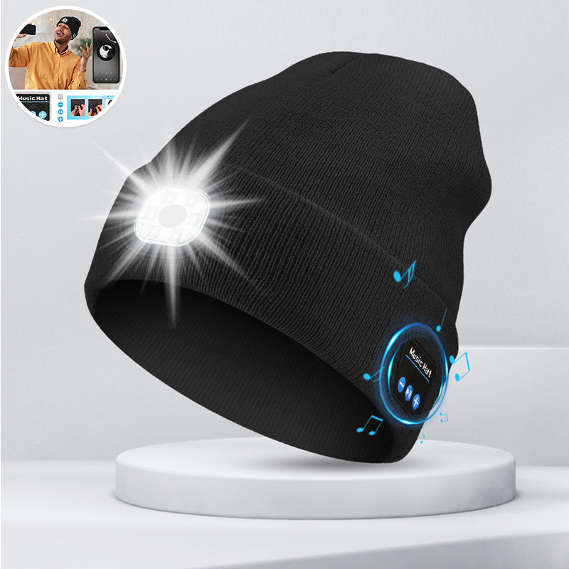 Warme Winter-Bluetooth-Mütze mit LED-Musik