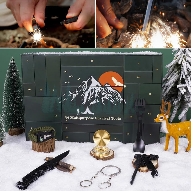 WildWeg  - Adventskalender Survival Kits für Männer - 24 Tage | 50% RABATT