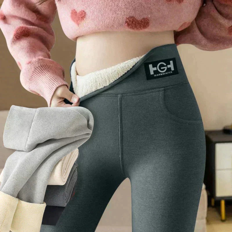 WarmFit – Damen Slim-Fit Thermohose aus Kaschmir-Optik