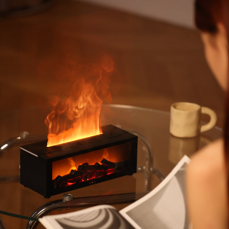 Flame Aromatherapy Diffuser | Stylischer Luftbefeuchter mit 3D-Flammeneffekt