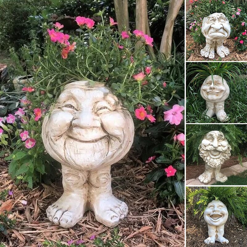 Muggly™ – Gesicht-Statue Pflanzgefäß | 50% Rabatt