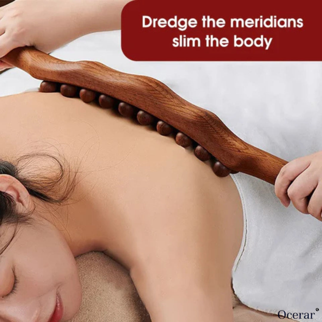 NaturBalance™ - Natürliche Rückenentspannung mit 21 Massageperlen aus Buchenholz! 50% RABATT