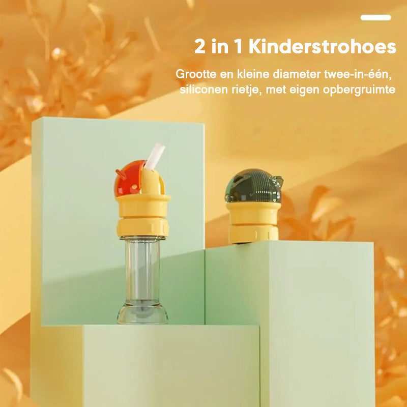 Wiederverwendbare Kindertrinkflasche mit Strohhalmverschluss | 50% RABATT