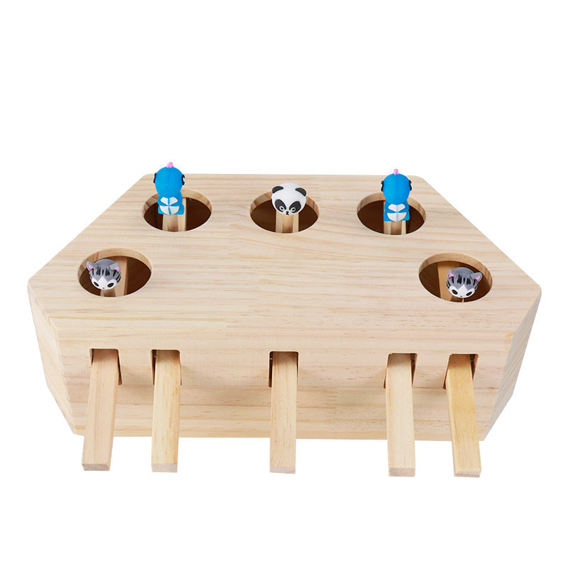 MewMakers™ - Whack-a-Mole Katzenspielzeug aus Holz | 50% RABATT
