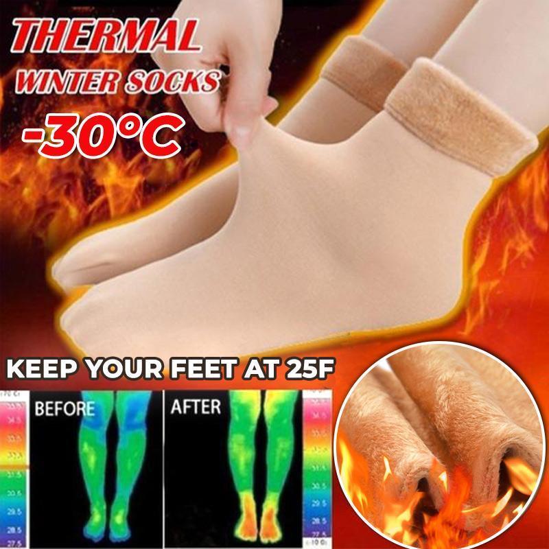 CozyFeet 5 Paar – Gefütterte Schneesocken mit Plüsch-Innenfutter
