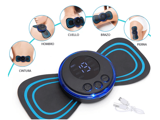 Tragbares Massagegerät mit 8 Modi und LCD-Bildschirm