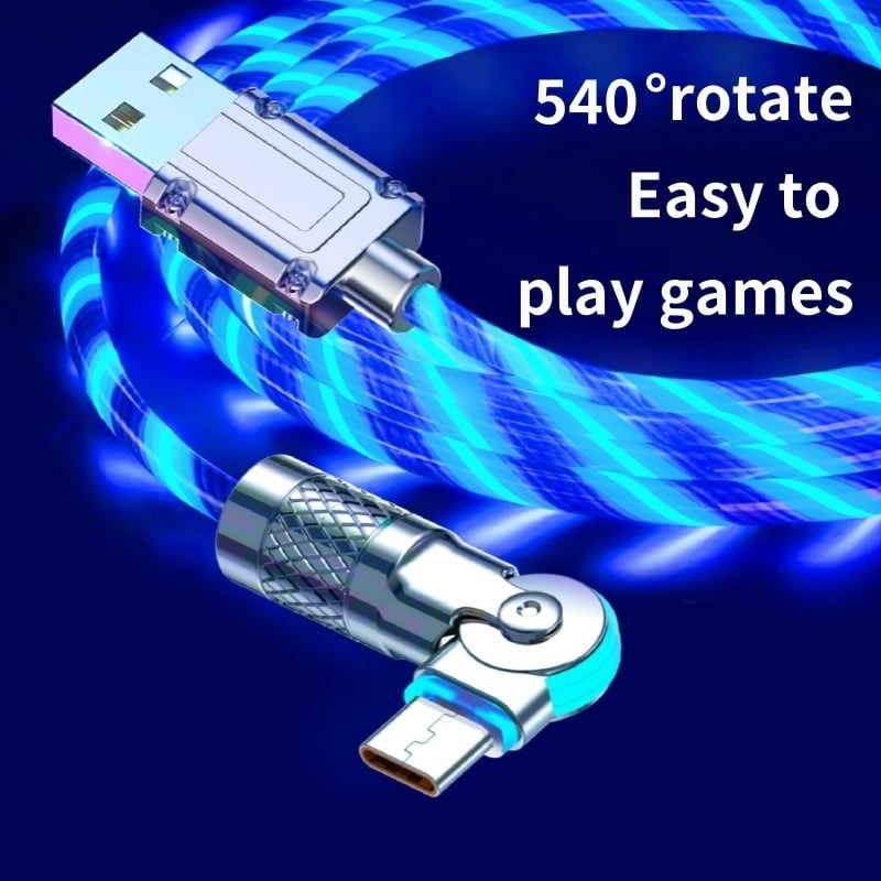 GlowCharge™ – Drehbares Kabel mit magnetischem Ladeanschluss | 1+2 GRATIS