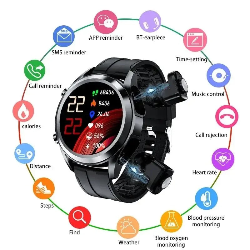 SmartFusion - Smartwatch mit TWS-Kopfhörern | 50% RABATT