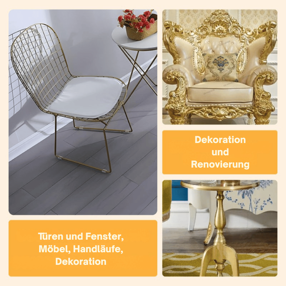 GoldLuxe — Wetterfeste Goldfarbe auf Wasserbasis | 50% RABATT