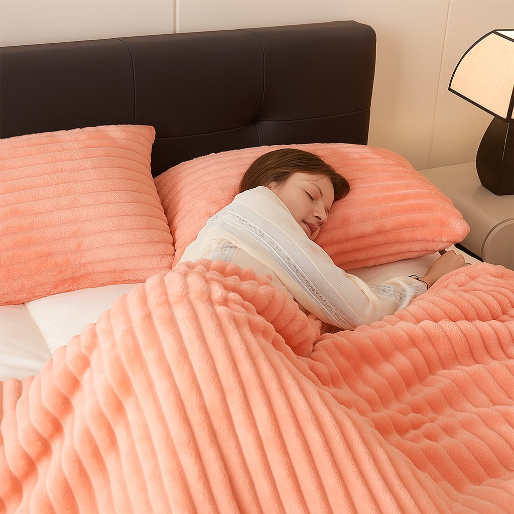 SnuggleHaven – Dicke Plüschdecke mit Kaninchenmotiv | 50% RABATT