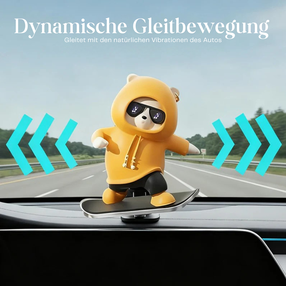 SkateBear – Lustiges Skateboard-Bär Autoornament | 1+1 GRATIS