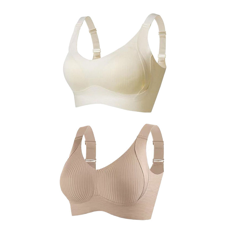 🎁Buy 1 Get 3 Packs💕Women's Ribbed Push Up Adjustable Wireless Bra🌸