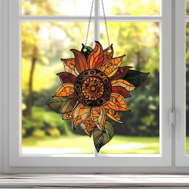 Sonnenblume Acryl Fenster hängend