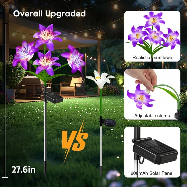 🔥HEISSER VERKAUF 49% RABATT🔥🎄Solarbetriebene blühende Lilienblumen Lichter🎄