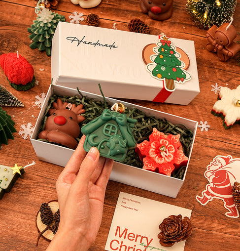 FestiveGlow – Weihnachtsduft-Kerzen-Set im Geschenkbox