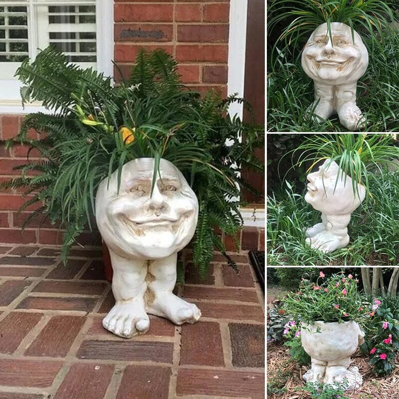 Muggly™ – Gesicht-Statue Pflanzgefäß | 50% Rabatt