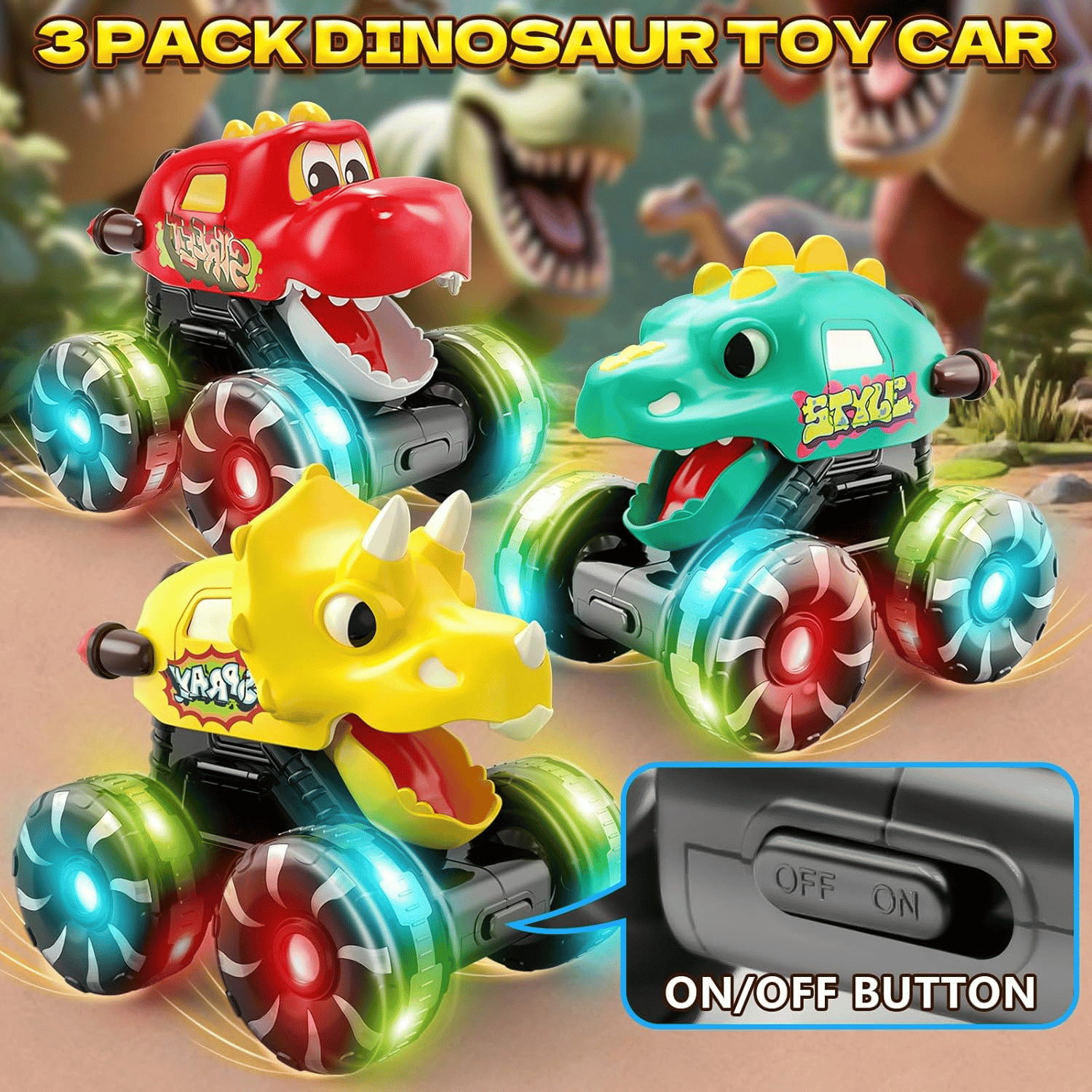 DinoDrive – Press & Go Dino Truck Spielzeug für Kleinkinder