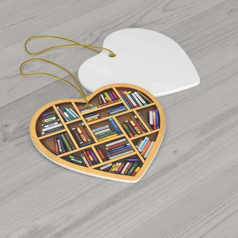 LiteraryHeart - Buchliebhaber Herz Ornament | 1+1 GRATIS