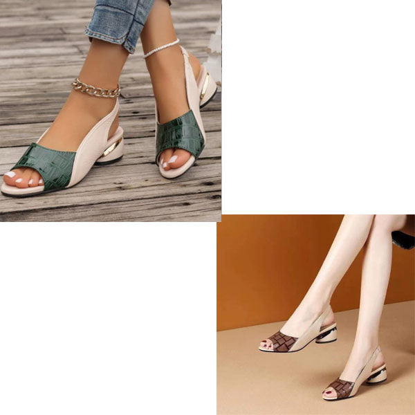 EleganzLift™ – Modische, bequeme Sandalen mit klobigem Absatz für sicheren Stil & Komfort