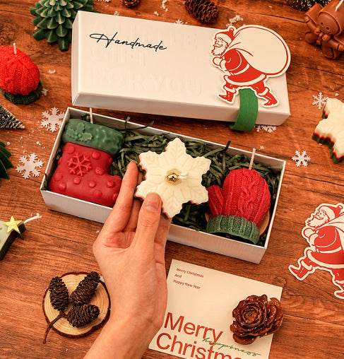 FestiveGlow – Weihnachtsduft-Kerzen-Set im Geschenkbox