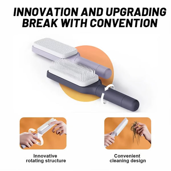 CleanBrush™ – Rotierende Selbstreinigungs-Haarbürste | 1+1 GRATIS